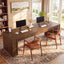Solid Wood 2-Person Desk, 78.7" Double Computer Desk Workstation for Home Office