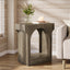 Wood End Table, 2-Tier Side Table with Storage Space