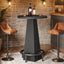 Round Pub Table, Counter Height Bar Table With Footrest