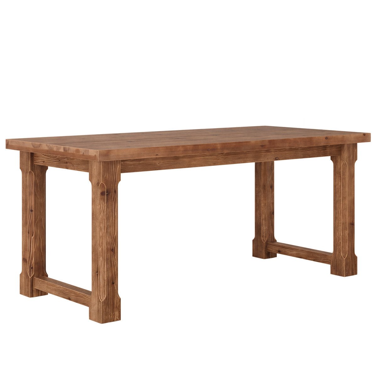 63" Solid Wood Computer Desk, Farmhouse Executive Desk for Home Office