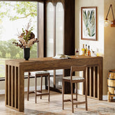 63" Bar Table, Farmhouse Counter Height Pub Dining Table for Bistro 3