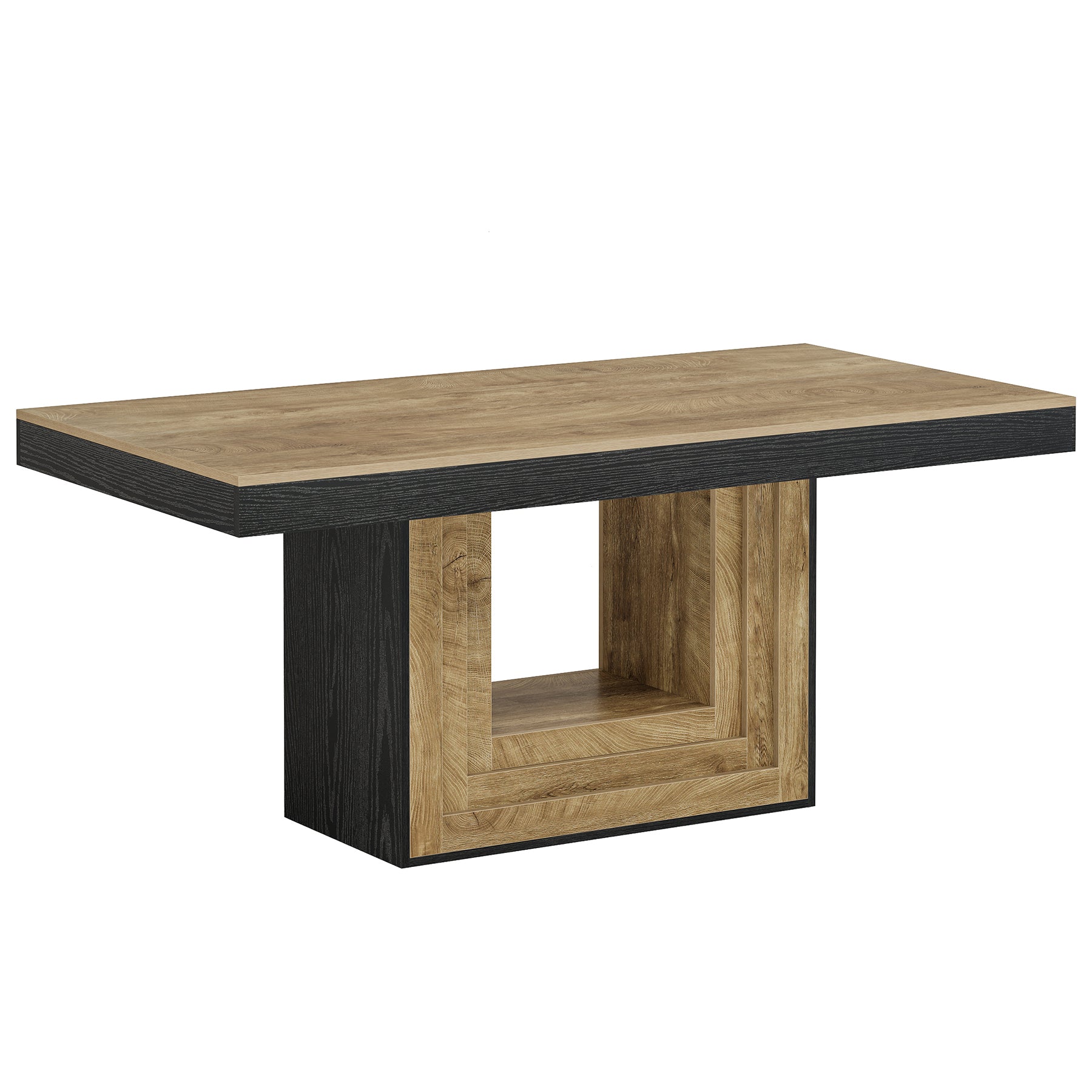 63" Conference Table, Modern Rectangular Meeting Table for 4-6 People