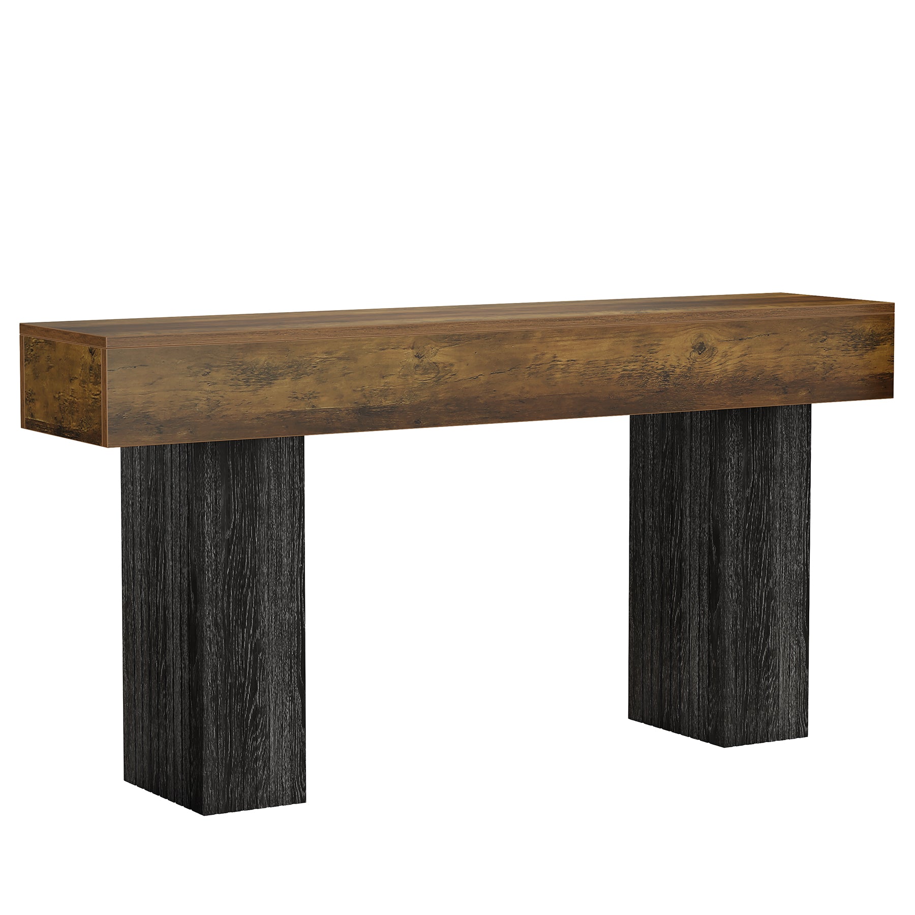 63" Console Table, Farmhouse Entryway Table Behind The Couch