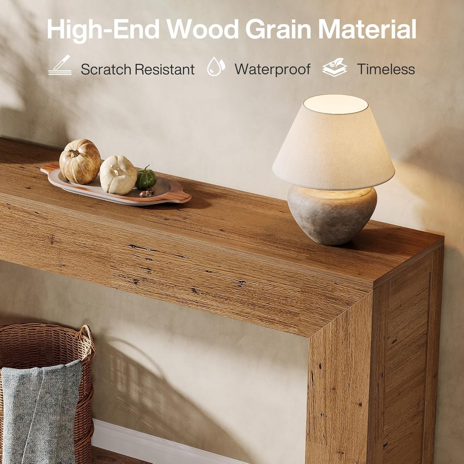 63" Console Table,Farmhouse Sofa Table Entry Table for Hallway