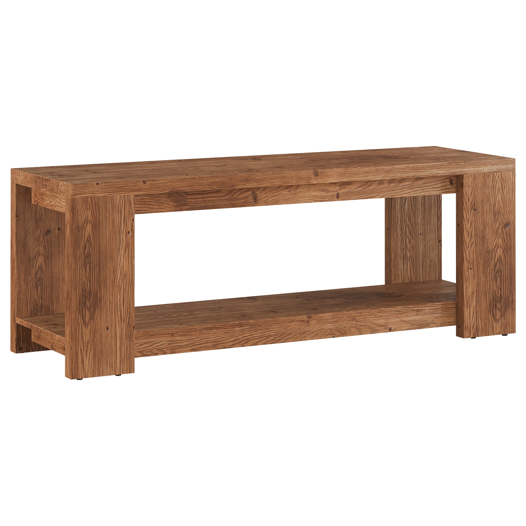 63" Console Table, Farmhouse Wood 2-Tier Entryway Tables for Entrance