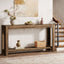 63" Console Table, Narrow 2-Tier Sofa Table Accent Entrance Console