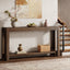 63" Console Table, Narrow 2-Tier Sofa Table Accent Entrance Console