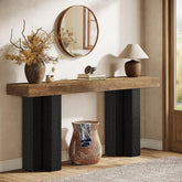 63" Console Table, Narrow Sofa Console Entryway Table with Sturdy Legs 3