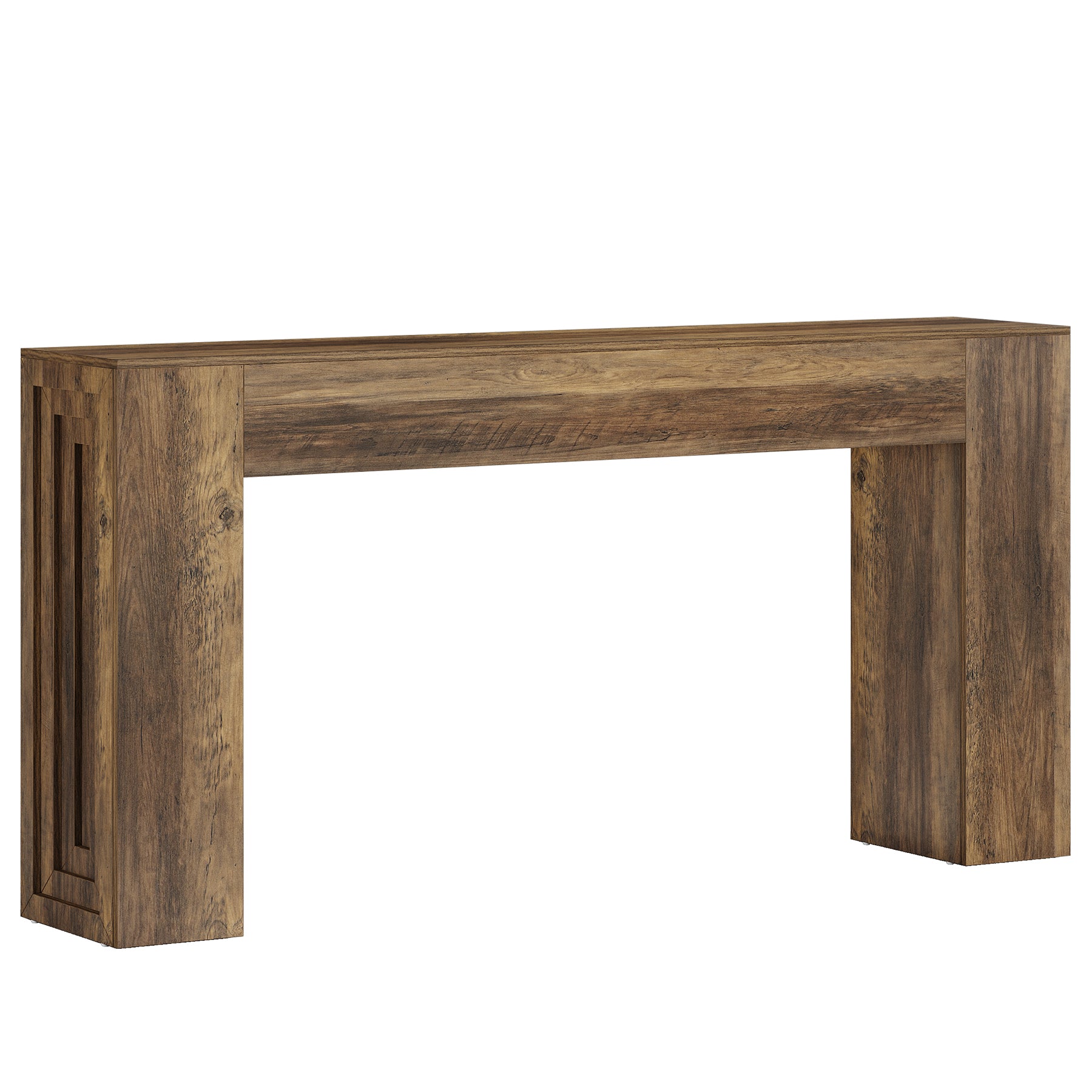 63" Console Table, Rustic Sofa Table Hallway Table with Stable Legs