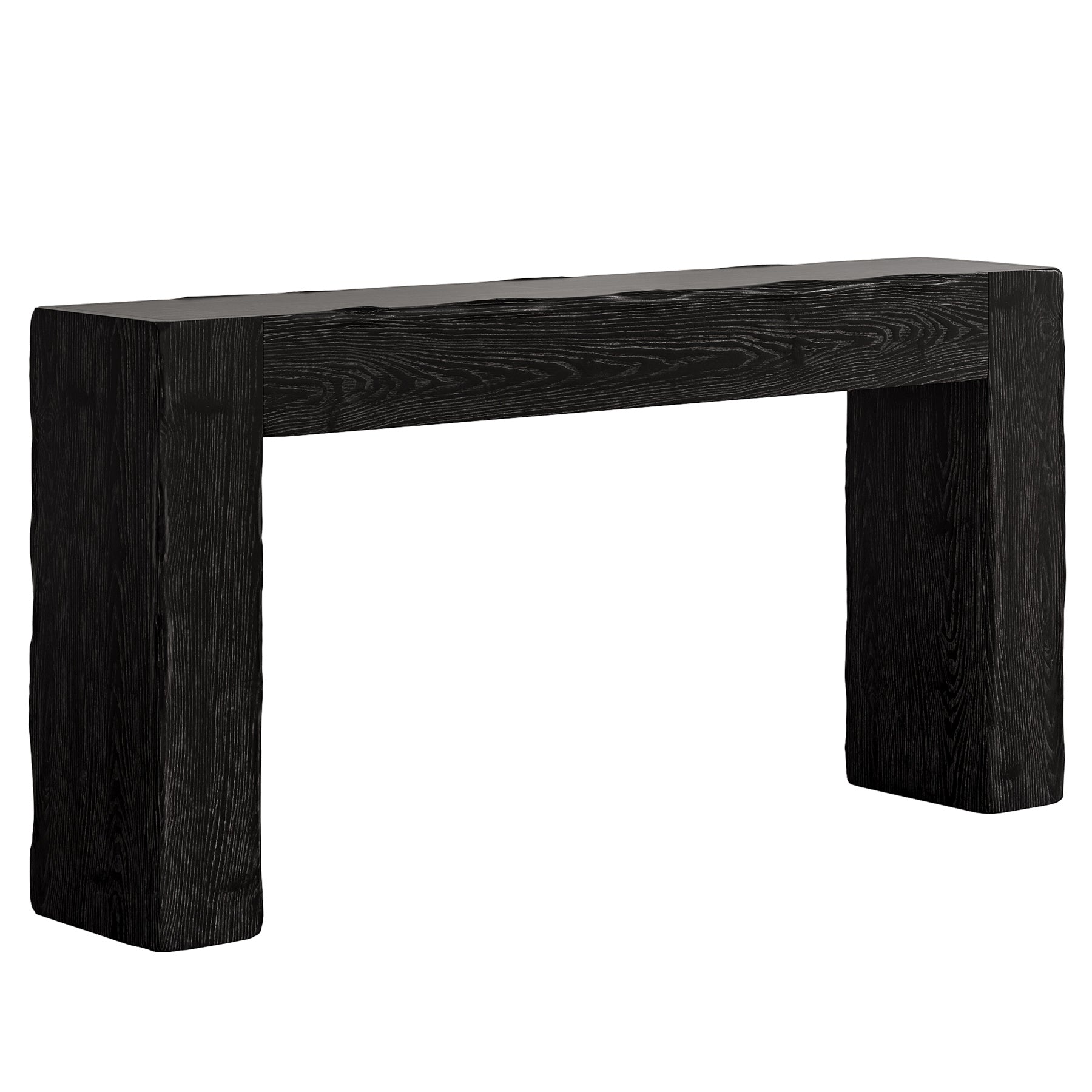 63" Console Table, Solid Wood Farmhouse Sofa Foyer Table for Entryway