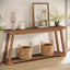 63" Console Table, Wood Sofa Table with 2-Tier Storage for Living Room
