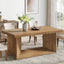 63" Dining Table, Farmhouse Kitchen Table with Heavy Duty Pedestal for 4 - 6 Tribesigns