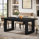 63" Dining Table, Rectangular Kitchen Dinner Table for Dining Room 3