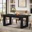 63" Dining Table, Rectangular Kitchen Dinner Table for Dining Room