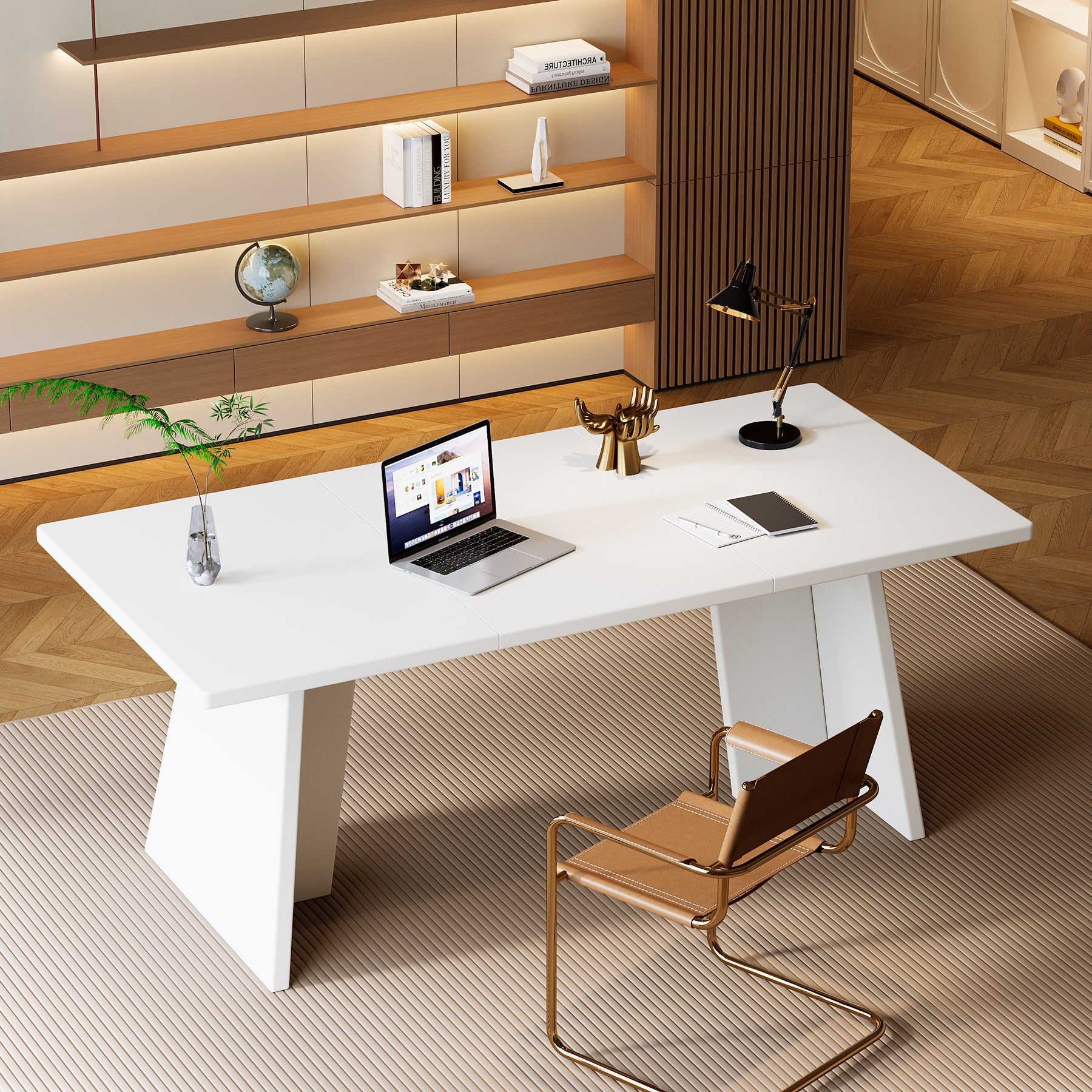 63" Executive Desk, Office Computer Meeting Table with Robust Pedestal