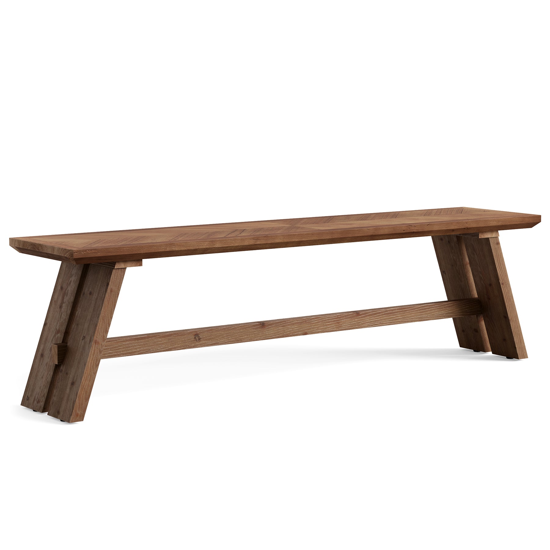 63" Farmhouse Entryway Bench, Solid Wood Shoe Storage Bench with Unique Pattern