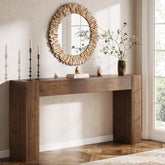 63"Solid Wood Console Table,  Farmhouse Sofa Table Behind Couch for Entryway 3