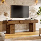 63" Solid Wood TV Stand, Heavy Duty Media Console Table Entertainment Center 3