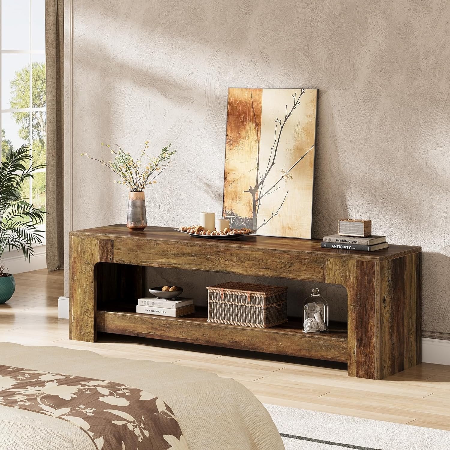 63" TV Stand, Entertainment Center Television Console for up to 75-Inch TVs