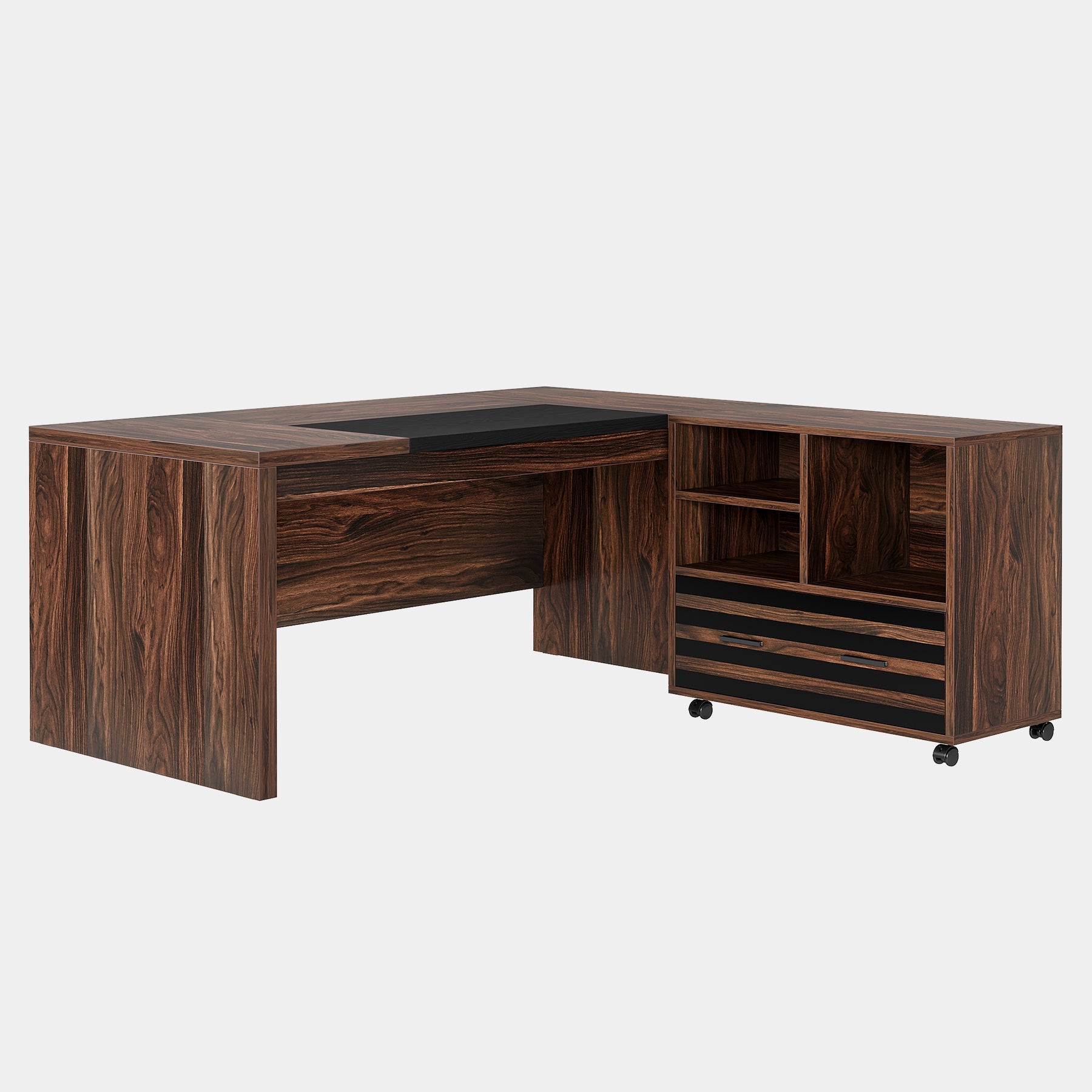 66.2" L-Shaped Executive Desk - Thumbnail 3
