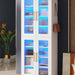 67 - inch Bookcase, 8 - Tier Bookshelf with Acrylic Doors and LED Light Tribesigns