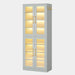 67-inch Bookcase, 8-Tier Bookshelf with Acrylic Doors and LED Light Tribesigns