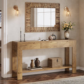 67“ Console Table, Narrow Farmhouse Entryway Table with 3 Storage Drawers 3