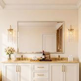 18.5" Gold Wall Sconce, Crystal Wall Light with E12 Socket 3