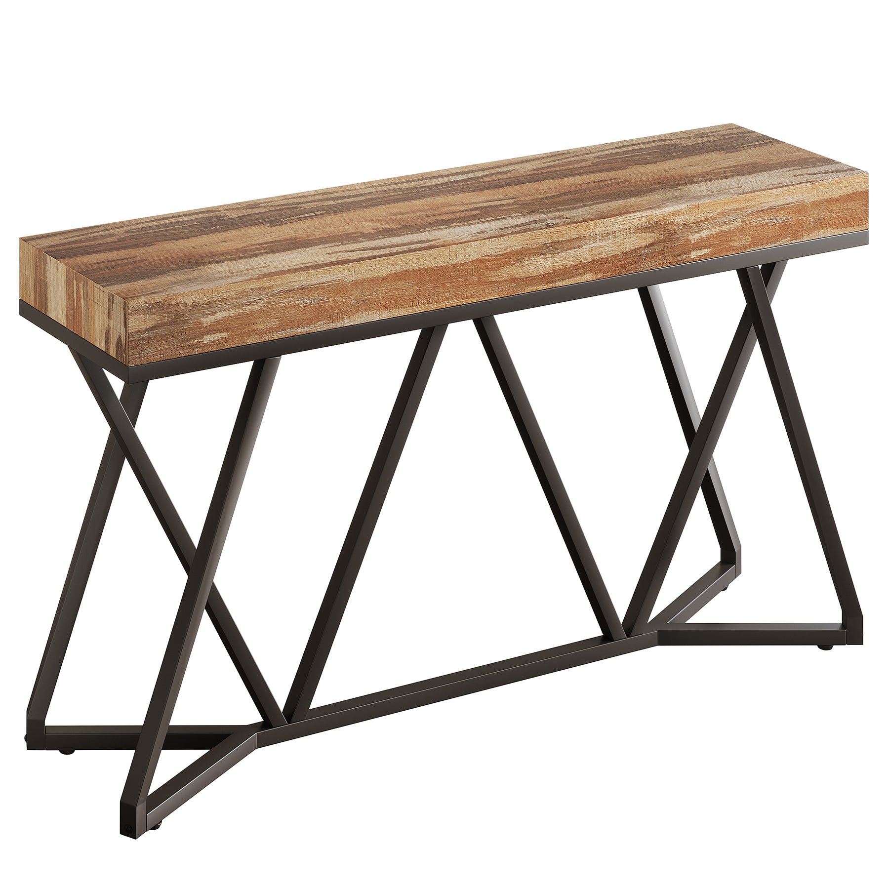 Farmhouse Console Table, 55" Sofa Table Wood Entryway Table