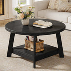 Solid Wood Coffee Table with Angled Legs