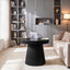31.5" End Table, Round Bedside Table Nightstand with Fluted Pedestal