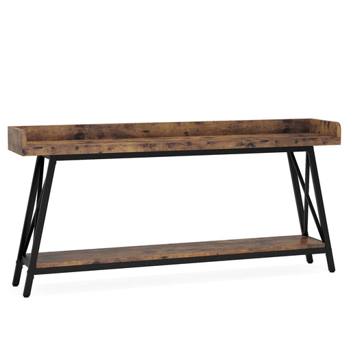 Console Table, 2-Tier Narrow Sofa Table Behind Couch Entryway Table Tribesigns