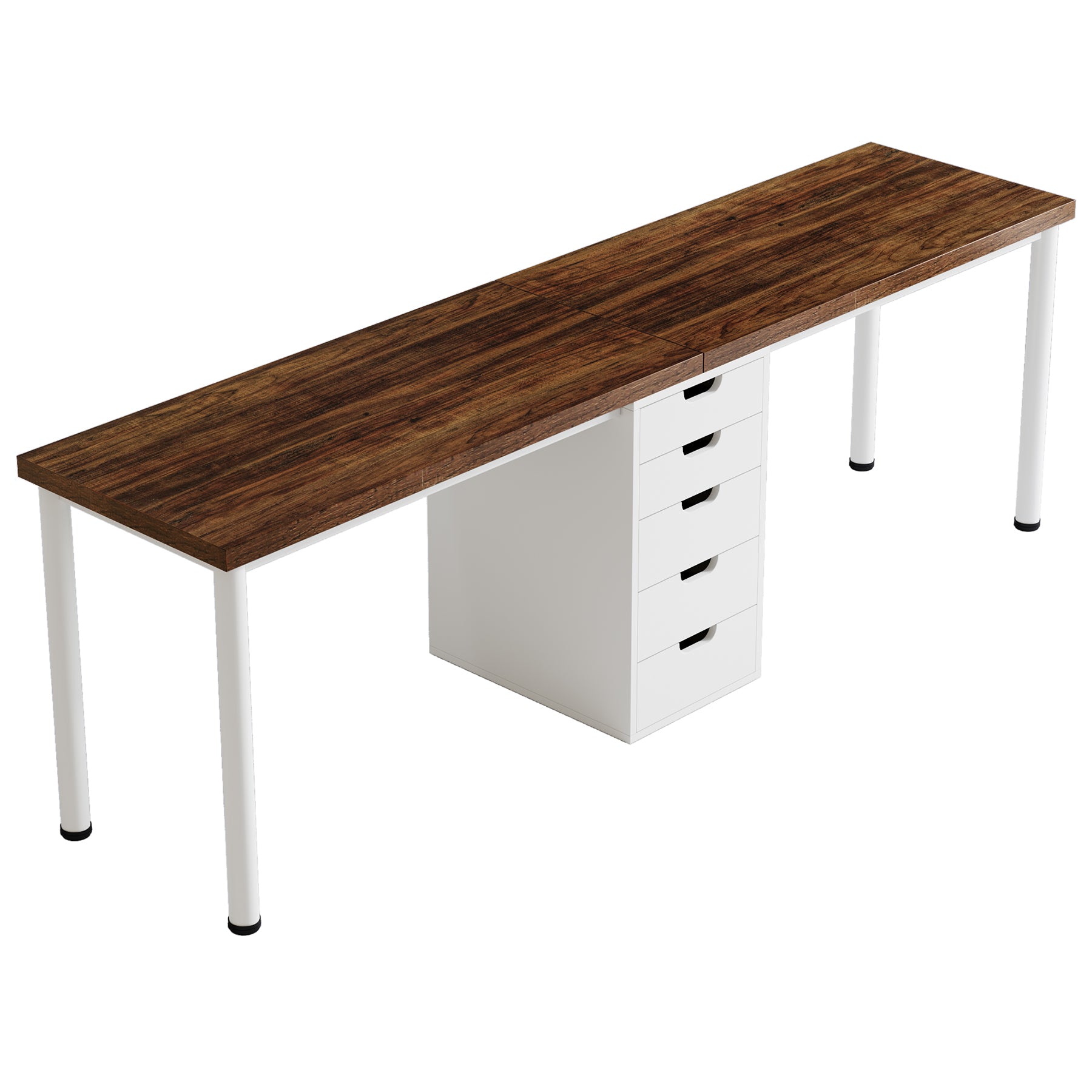 78.7" Two Person Desk, Long Double Computer Desk with 5 Drawers