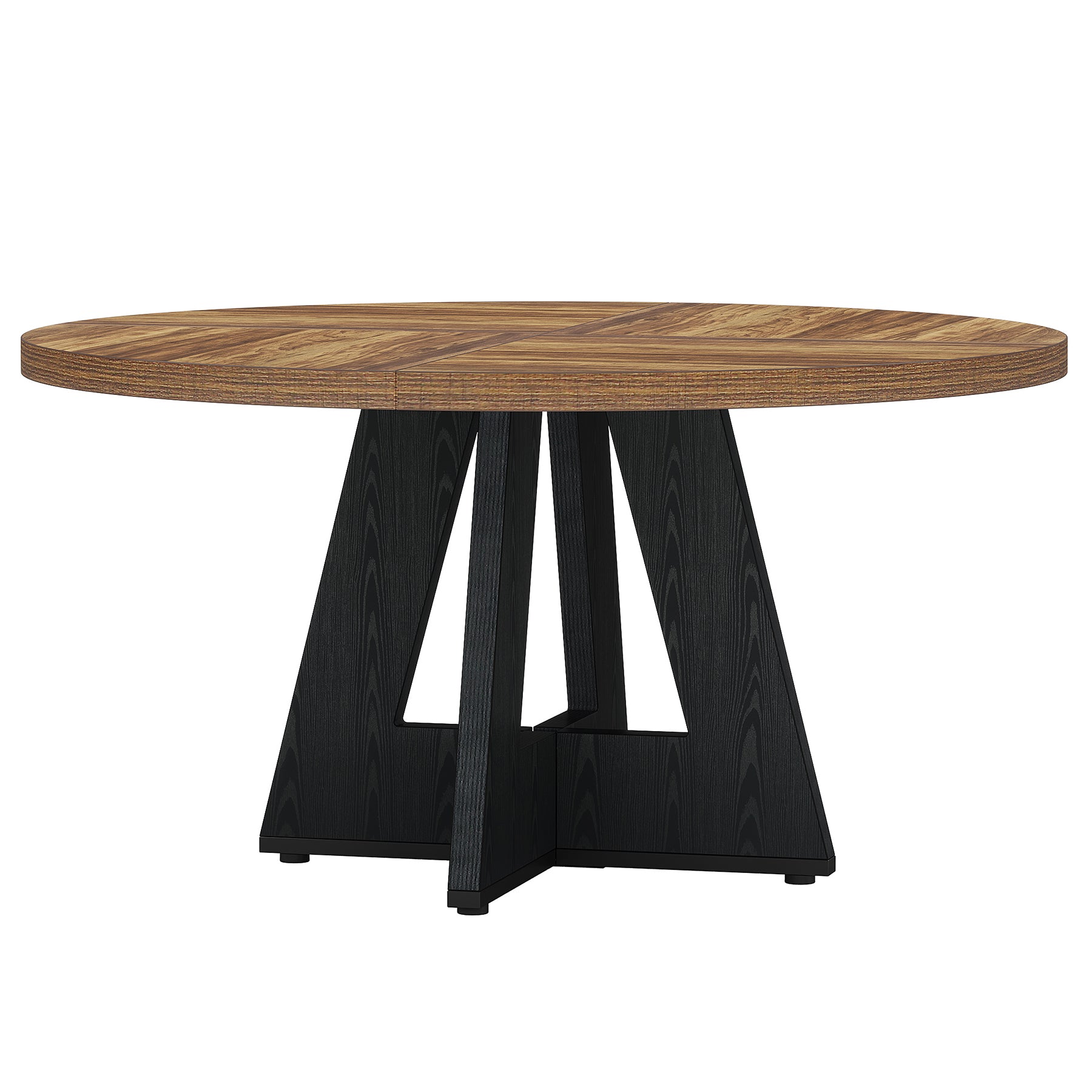 47" Round Dining Table for 4-6, Farmhouse Kitchen Table Table for Dining Room