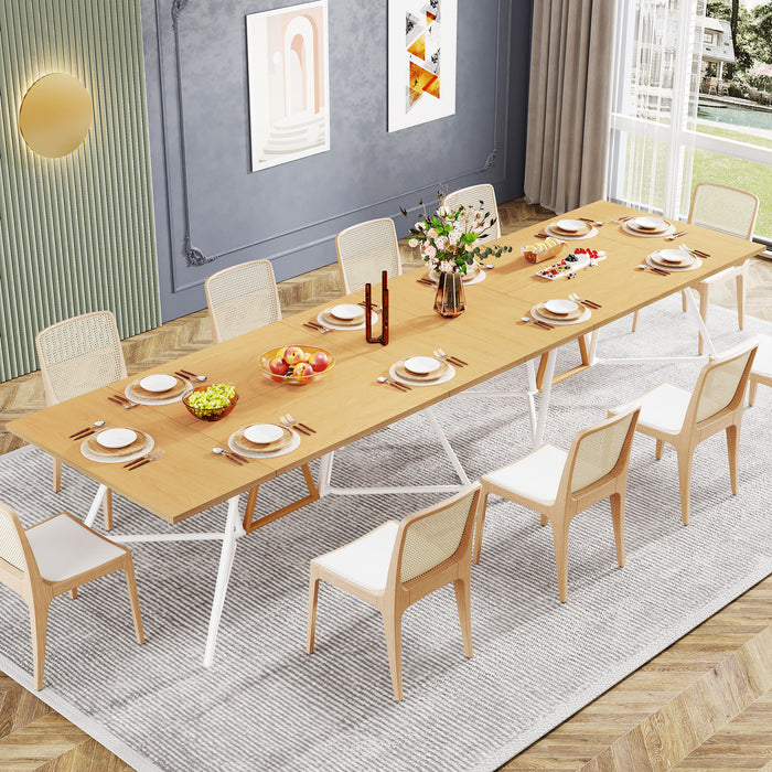 70.87" Dining Table for 6 to 8 People, Rectangular Dinner Kitchen Table Tribesigns