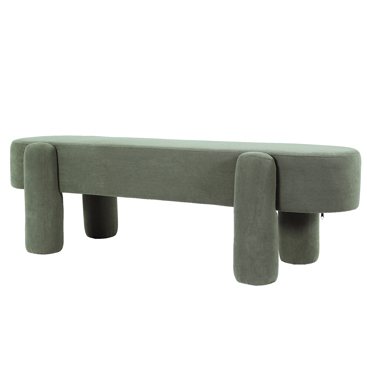 Tufted Upholstered Entryway Bench, Solid Wood Frame, Modern Bedroom Bench