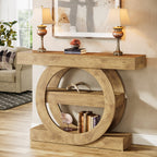 41.3" Console Table, 3-Tier Sofa Hallway Table with Storage Shelves