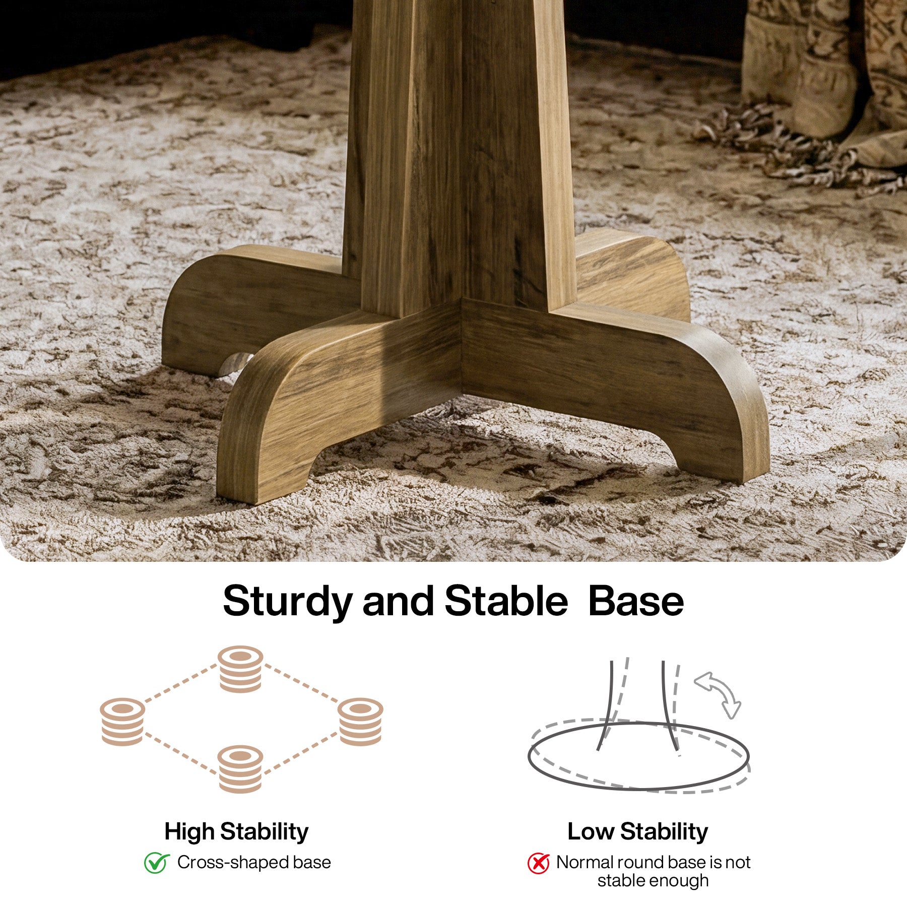 23.6" Round Dining Table, Modern Commercial Dinner Table for 2 People
