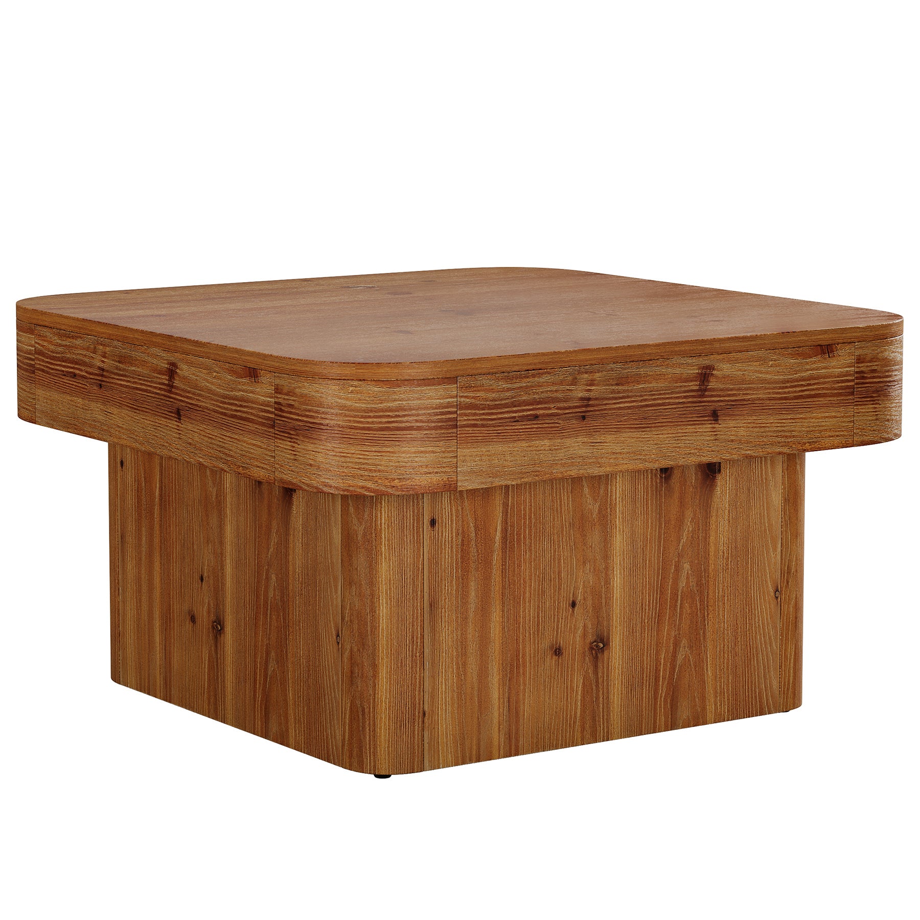 31.5" Square Coffee Table, Farmhouse Solid Wood Center Table