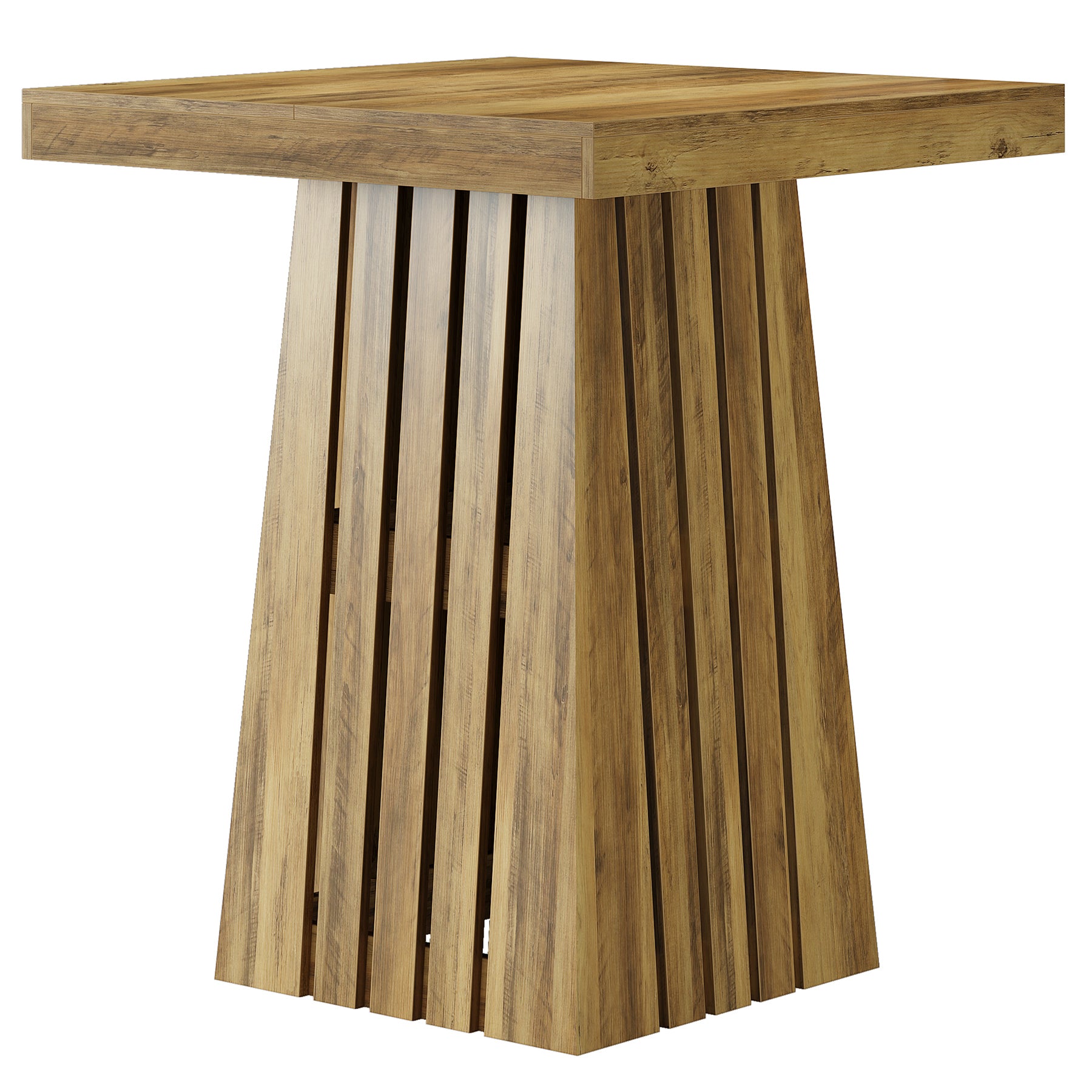 37.8" Square Bar Table, Farmhouse Counter Height Home Bar Unit Pub Table