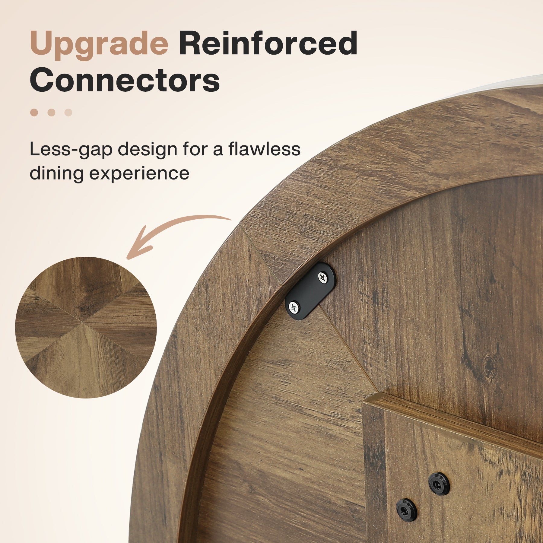 31.5" Small Round Dining Table, Kitchen Table with Sturdy Base for 2-4 People
