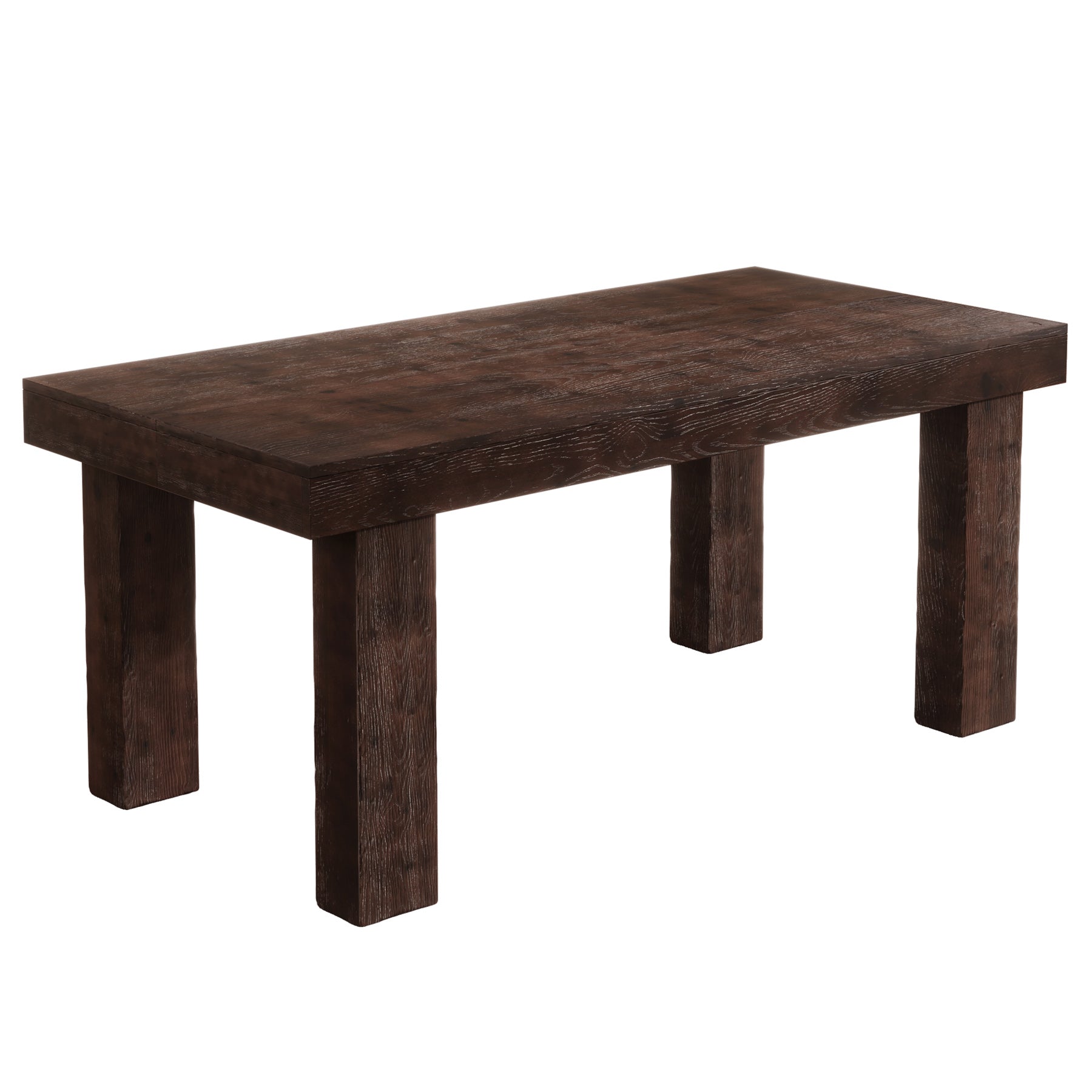 63" Solid Wood Dining Table, Farmhouse Kitchen Table with Heavy Duty Legs for 4-6