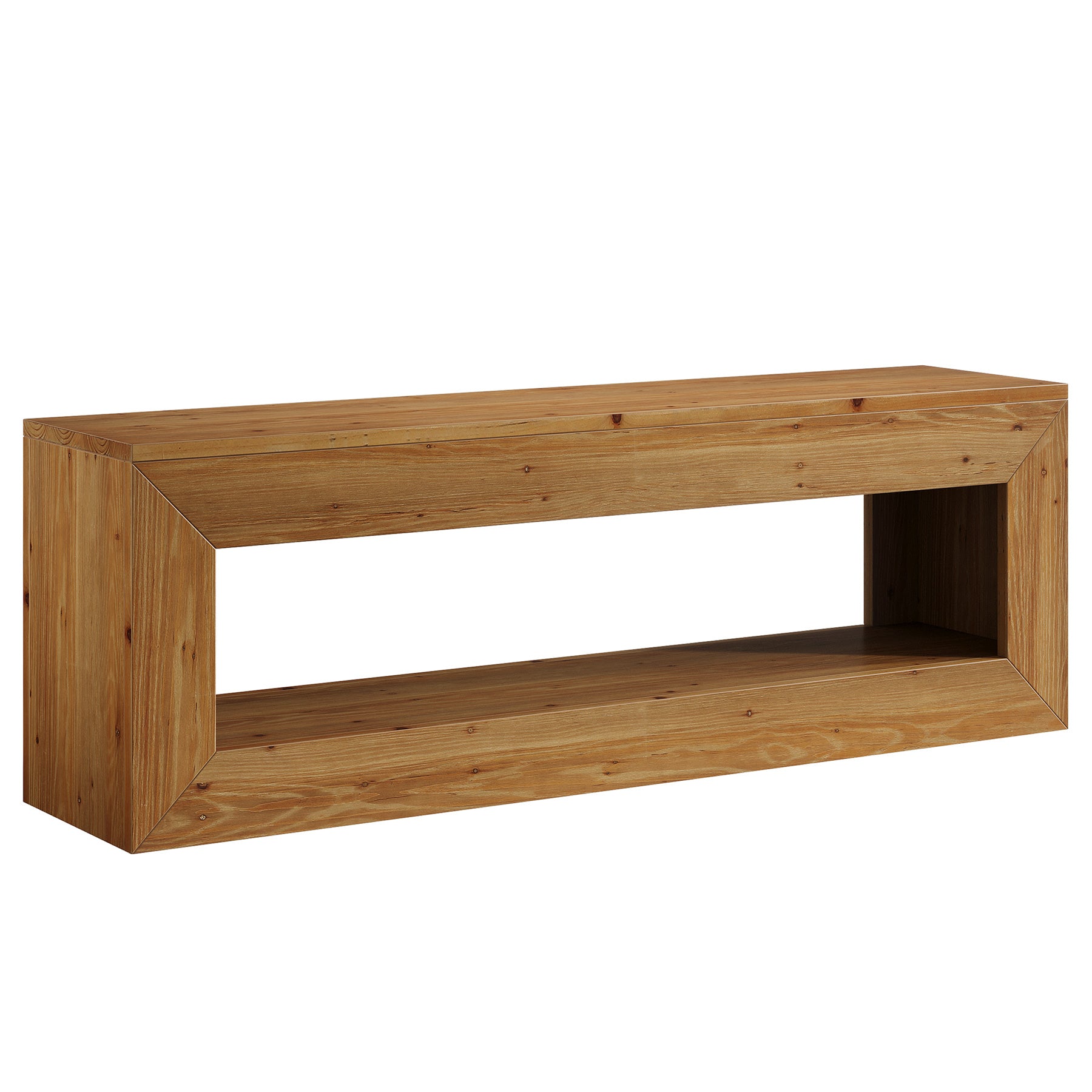 47" Farmhouse Entryway Bench, 47" Solid Wood Indoor Bench Seat with Storage
