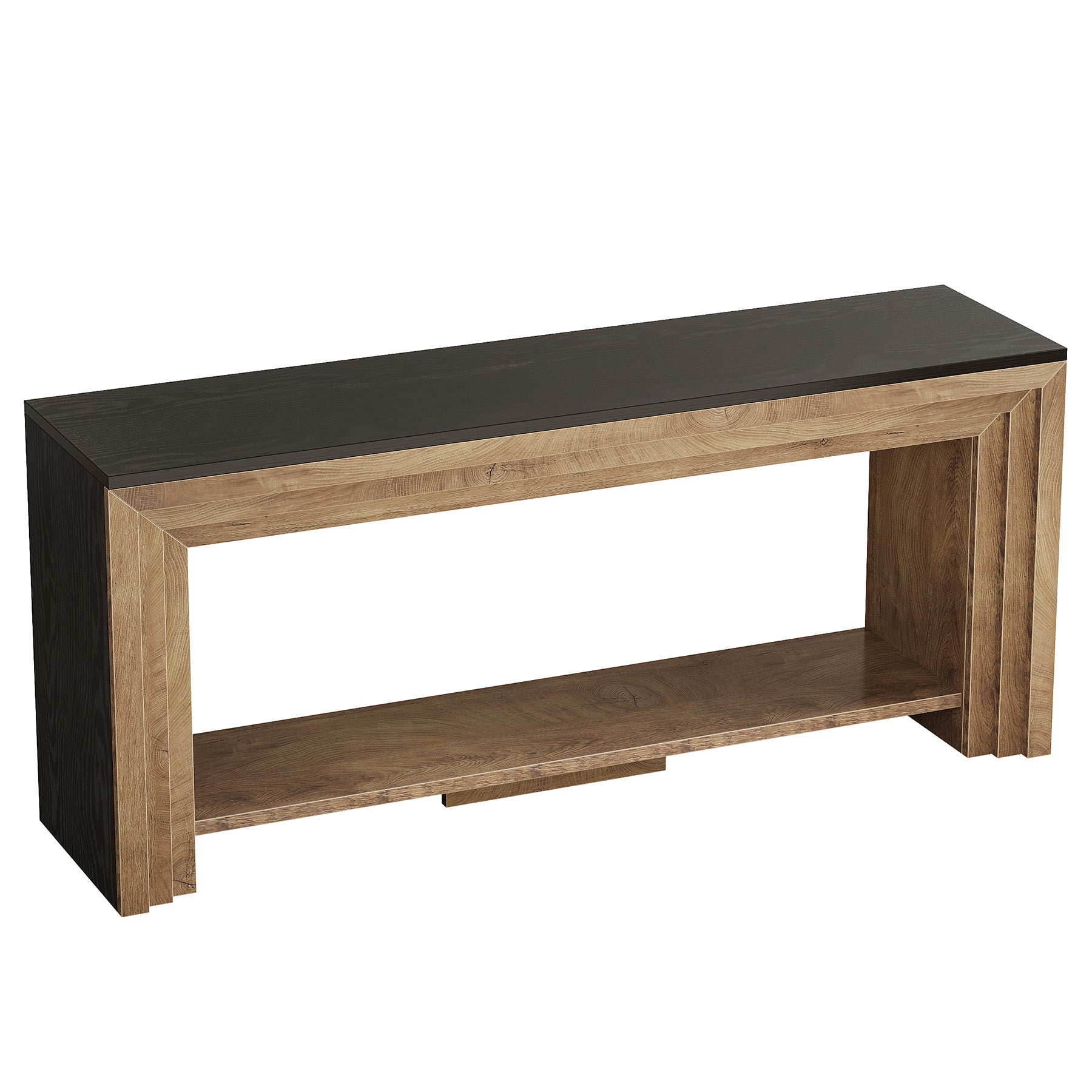 70.9" Console Table, 2-Tier Narrow Entryway Sofa Table with Storage