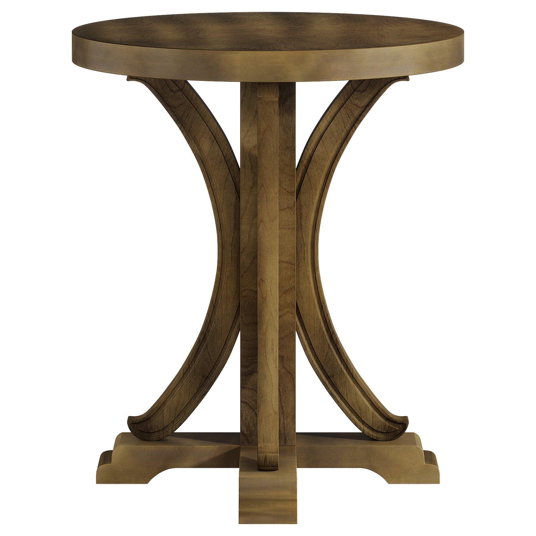 Round Dining Table for 2, 24" Bistro Kitchen Table with Solid Fir Legs