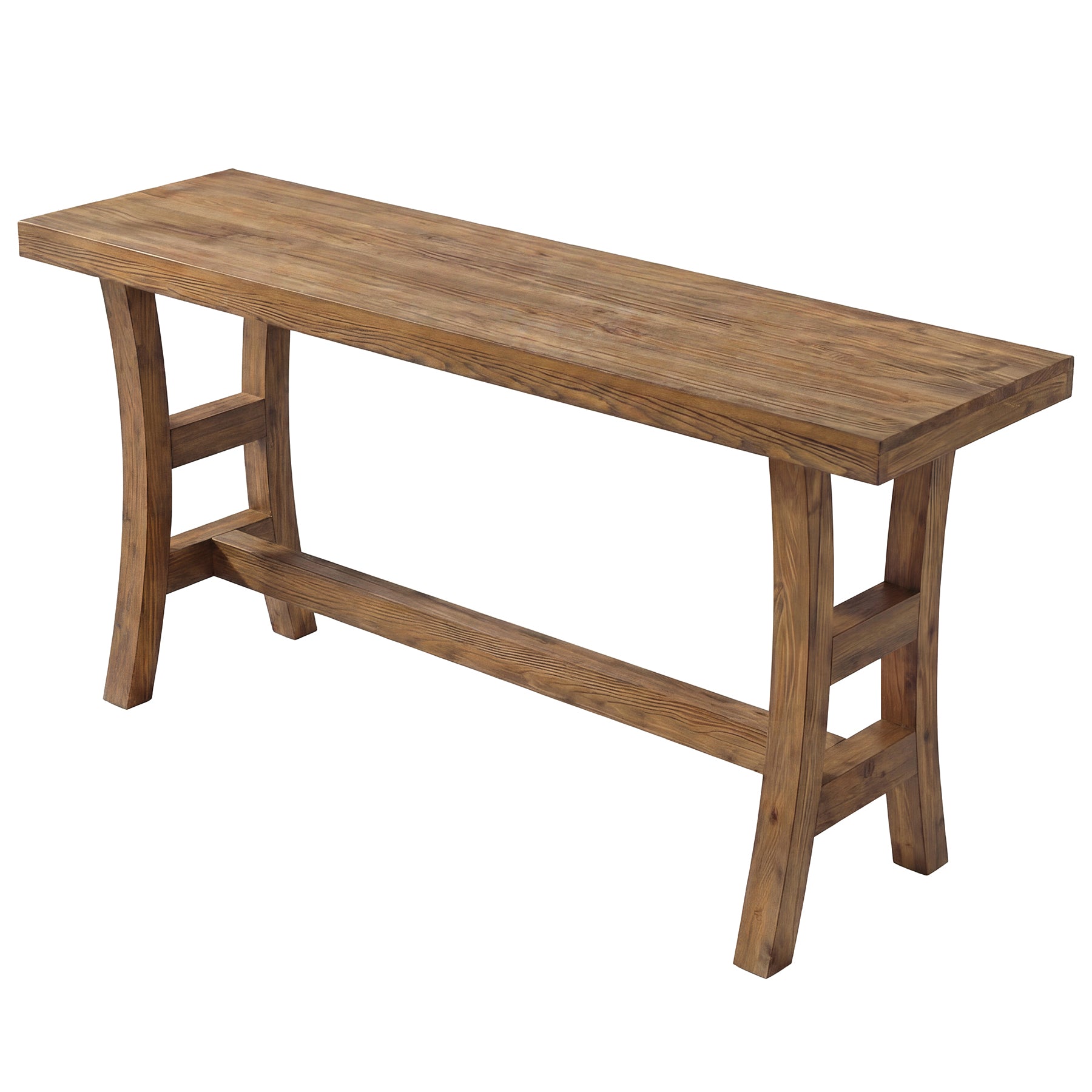 Tribesigns 63-Inch Bar Table, Solid Wood Counter Height Pub Table for Kitchen Dining Bistro (Without Chair)