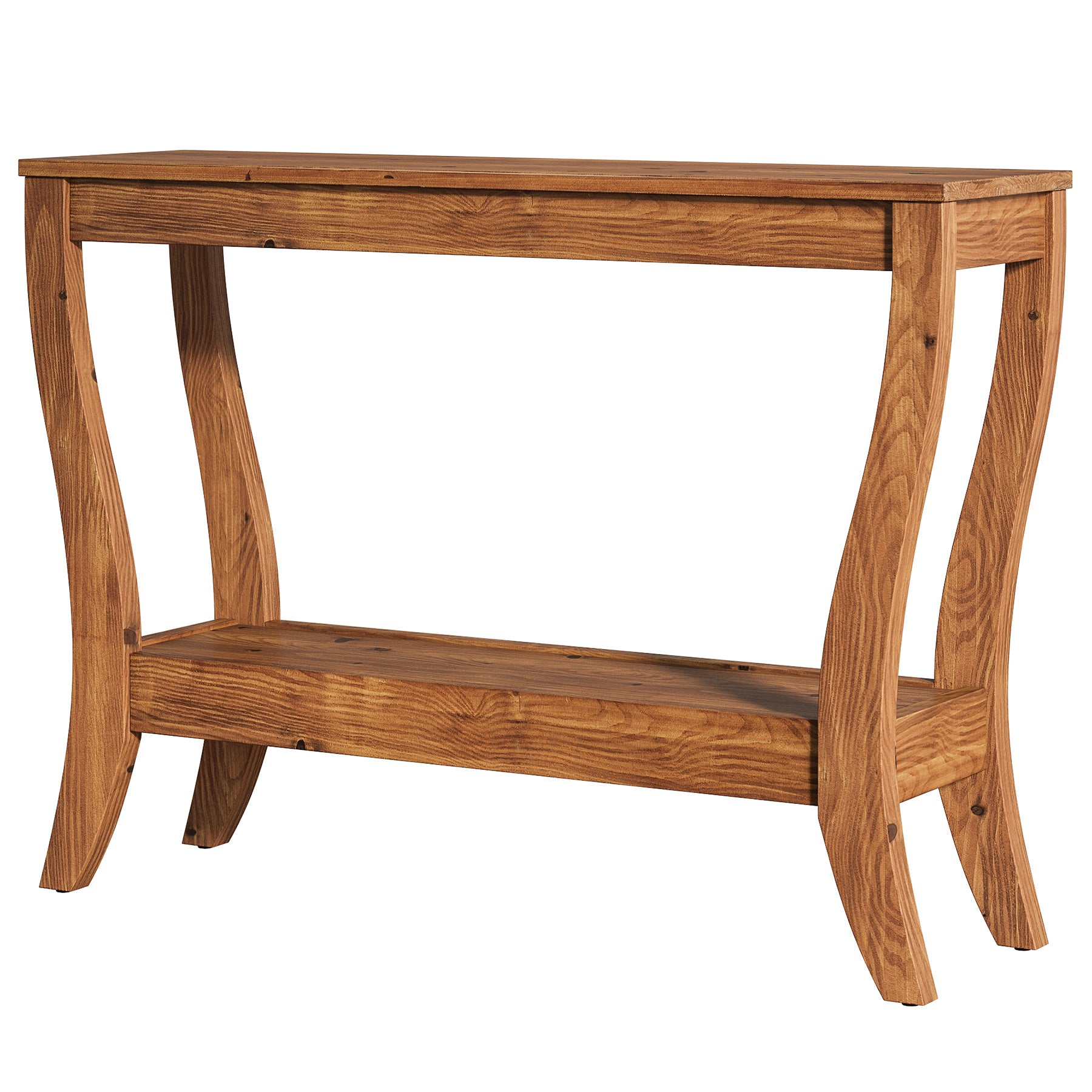 41.3" Solid Wood Console Table, Farmhouse Entryway Table With Storage