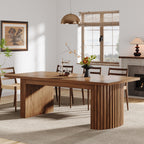 78.7" Dining Table, Farmhouse Kitchen Table With Dual Base