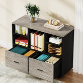 2-Drawer File Cabinet, Mobile Lateral Filing Cabinet with Shelves 3