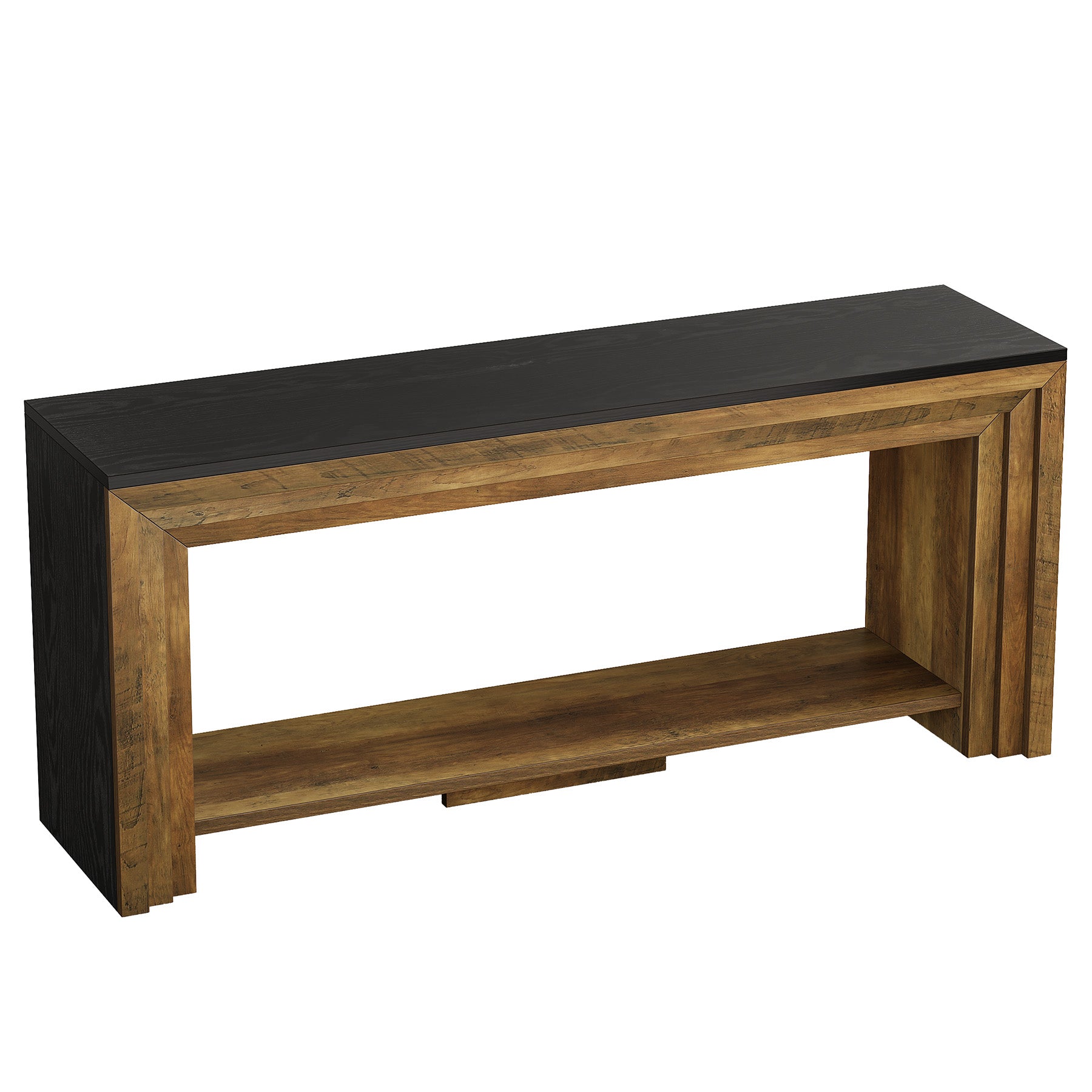 70.9" Console Table, 2-Tier Narrow Entryway Sofa Table with Storage